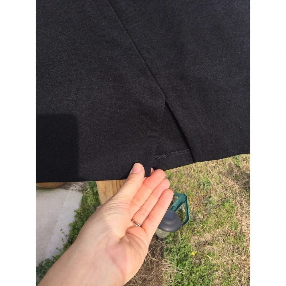 Of/mercer‎ womens pencil skirt L large modal stretch black slit NYC USA gothic